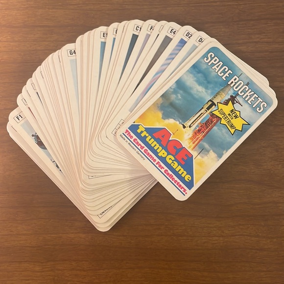 Vintage ACE Top Trumps Rare- SPACE ROCKETS - Picture 2 of 2